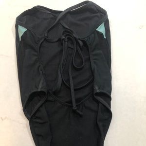 Jolyn Remo Onsie- Blue and Black Mesh- Size 32